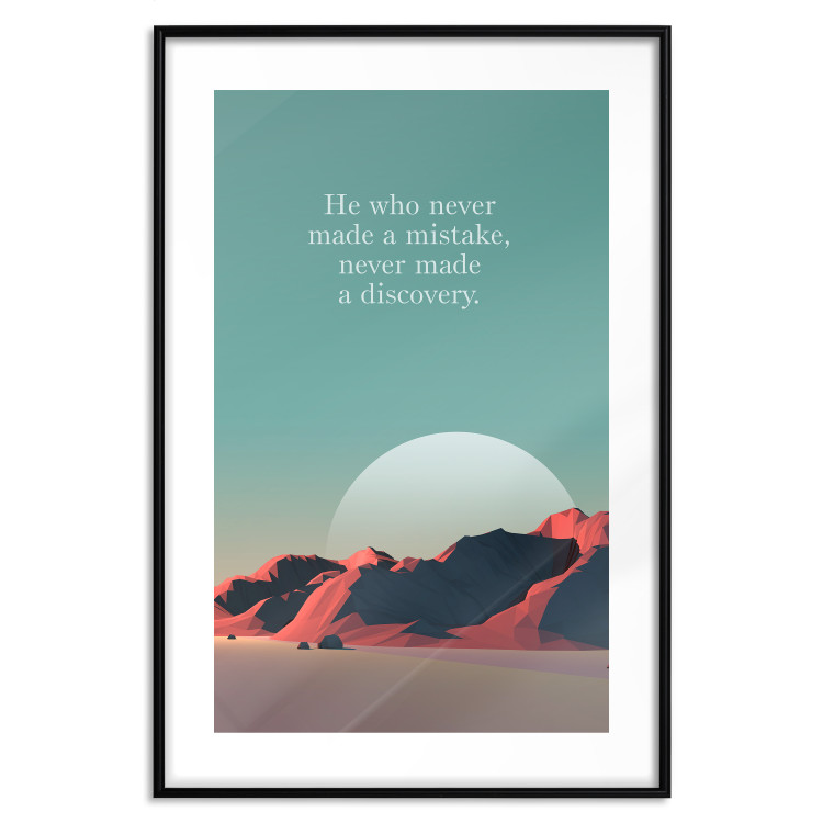 Poster He who never made a mistake - mountains and motivational English quote 114419 additionalImage 15