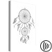 Canvas Art Print For bedtime - black and white graphics depicting a dream catcher 114619 additionalThumb 6