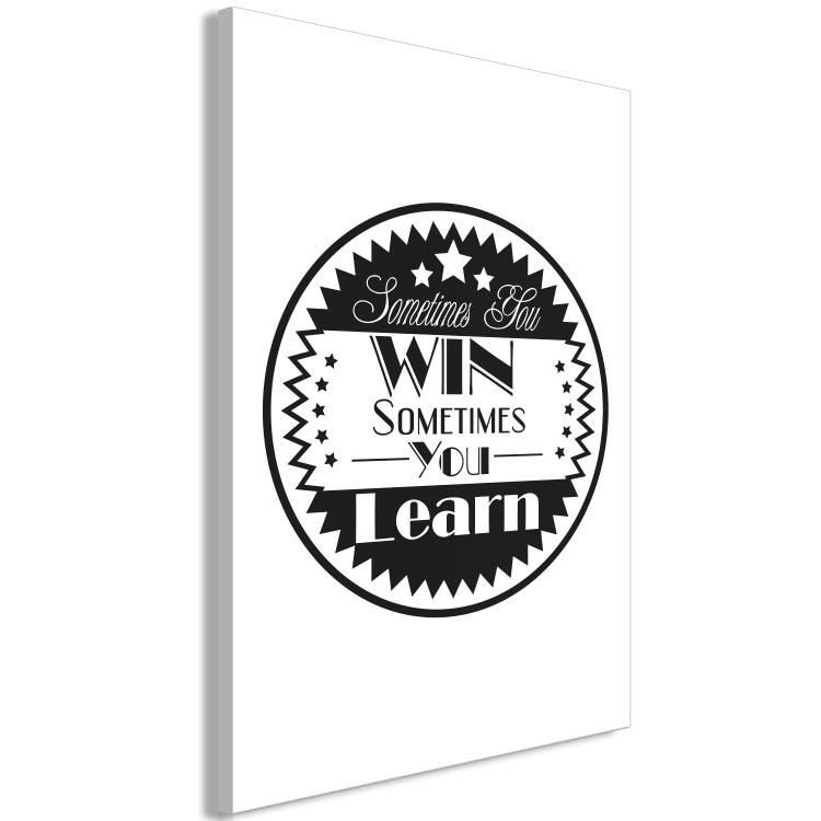 Canvas Inspirational Graphic Design (1-part) - Black and White Texts in a Circle 114719 additionalImage 2