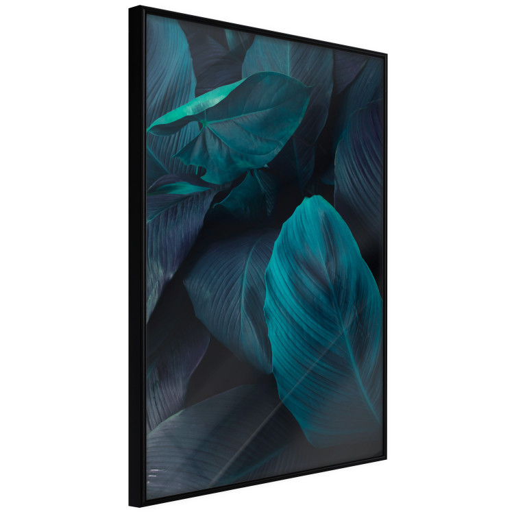 Poster Jungle night - composition with large dark green tropical leaves 115119 additionalImage 10