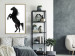 Wall Poster Horse Dance - black and white composition with the silhouette of a standing horse 118919 additionalThumb 13