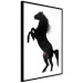 Wall Poster Horse Dance - black and white composition with the silhouette of a standing horse 118919 additionalThumb 11