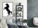 Wall Poster Horse Dance - black and white composition with the silhouette of a standing horse 118919 additionalThumb 4
