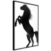 Wall Poster Horse Dance - black and white composition with the silhouette of a standing horse 118919 additionalThumb 10