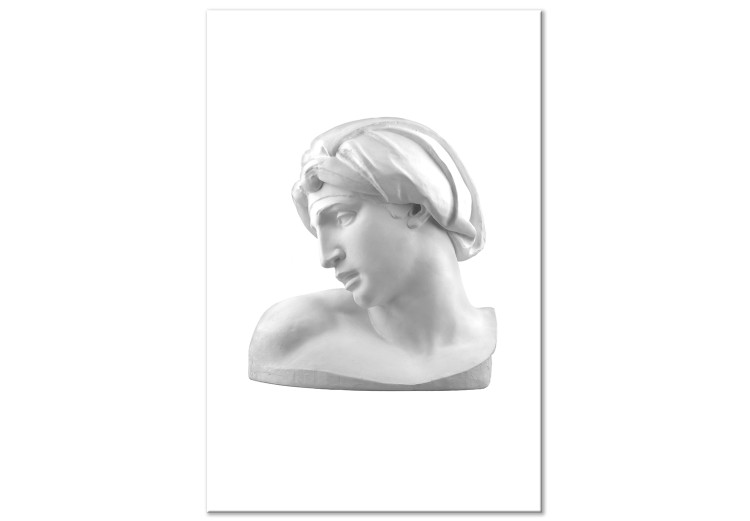 Canvas Art Print Stone profile - a Renaissance bust detail on a white background 119119