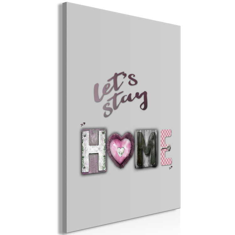 Canvas Homeowner's motto - funny English inscriptions on a gray background 122819 additionalImage 2