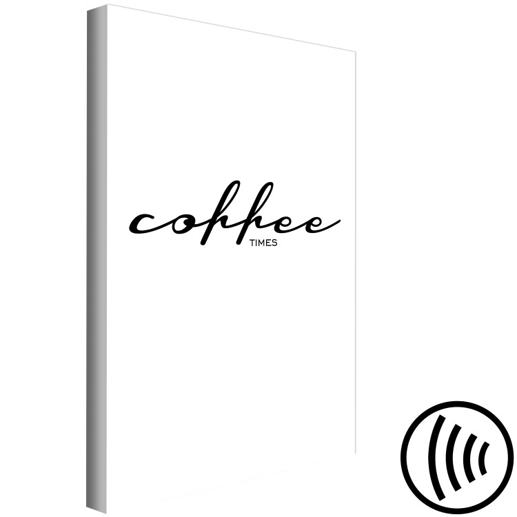 Canvas Print Time for a coffee - black and white text in English for the kitchen 122919 additionalImage 6