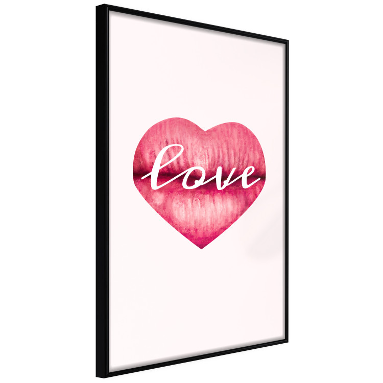 Wall Poster Love Lips - English text "kiss" on heart-shaped lips 123219 additionalImage 10