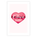 Wall Poster Love Lips - English text "kiss" on heart-shaped lips 123219 additionalThumb 25