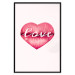 Wall Poster Love Lips - English text "kiss" on heart-shaped lips 123219 additionalThumb 24