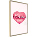 Wall Poster Love Lips - English text "kiss" on heart-shaped lips 123219 additionalThumb 14