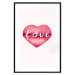 Wall Poster Love Lips - English text "kiss" on heart-shaped lips 123219 additionalThumb 17