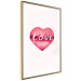 Wall Poster Love Lips - English text "kiss" on heart-shaped lips 123219 additionalThumb 6