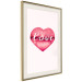 Wall Poster Love Lips - English text "kiss" on heart-shaped lips 123219 additionalThumb 2