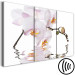 Canvas Pink orchid - triptych with blooming orchid flower on white background 123419 additionalThumb 6
