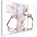 Canvas Pink orchid - triptych with blooming orchid flower on white background 123419 additionalThumb 2