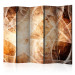 Room Divider Screen Brown Texture II - abstract brown texture imitating wood 124019