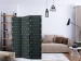 Room Divider Dots (3-piece) - pattern with gold-black dots and dark background 124119 additionalThumb 4