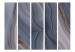 Room Separator Sea Current II (5-piece) - abstraction in browns and grays 124319 additionalThumb 3