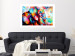 Wall Poster Elephant's Gaze - abstract colorful animal on a multicolored background 127319 additionalThumb 3
