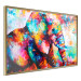 Wall Poster Elephant's Gaze - abstract colorful animal on a multicolored background 127319 additionalThumb 12