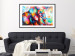Wall Poster Elephant's Gaze - abstract colorful animal on a multicolored background 127319 additionalThumb 18