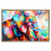 Wall Poster Elephant's Gaze - abstract colorful animal on a multicolored background 127319 additionalThumb 17