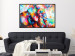 Wall Poster Elephant's Gaze - abstract colorful animal on a multicolored background 127319 additionalThumb 4