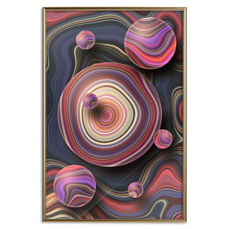 Poster Drops of Fantasy - abstract composition of colorful spheres with waves 128019 additionalImage 17