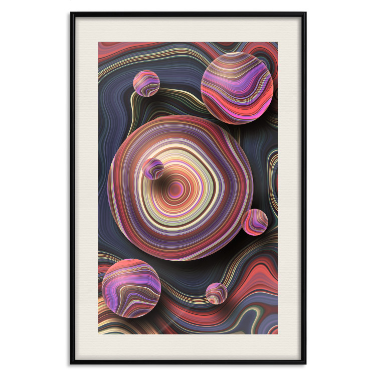 Poster Drops of Fantasy - abstract composition of colorful spheres with waves 128019 additionalImage 19