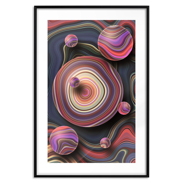 Poster Drops of Fantasy - abstract composition of colorful spheres with waves 128019 additionalImage 17