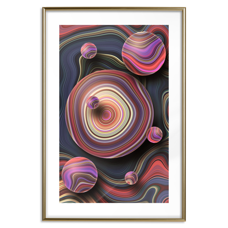 Poster Drops of Fantasy - abstract composition of colorful spheres with waves 128019 additionalImage 14