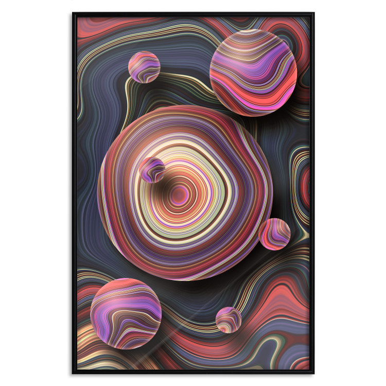 Poster Drops of Fantasy - abstract composition of colorful spheres with waves 128019 additionalImage 16