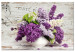 Canvas Art Print May Bouquet (1-part) wide - lavender flowers in vintage style 128419