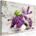 Canvas Art Print May Bouquet (1-part) wide - lavender flowers in vintage style 128419 additionalThumb 2