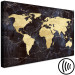 Canvas Print Golden World (1-part) wide - world map on a dark texture 128819 additionalThumb 6