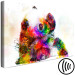 Canvas Little Panda (1-part) wide - abstract colorful bear 129119 additionalThumb 6