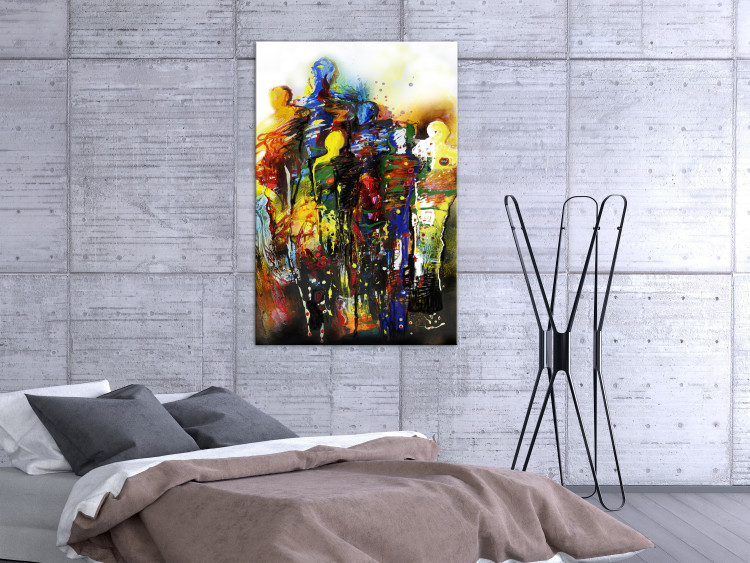 Canvas Print We Are Unity (1-piece) Vertical - colorful abstraction of figures 130419 additionalImage 3