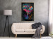 Wall Poster Colorful Safari - multicolored elephant in a watercolor motif on a black background 130519 additionalThumb 14