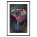 Wall Poster Colorful Safari - multicolored elephant in a watercolor motif on a black background 130519 additionalThumb 15