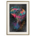 Wall Poster Colorful Safari - multicolored elephant in a watercolor motif on a black background 130519 additionalThumb 20