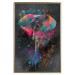 Wall Poster Colorful Safari - multicolored elephant in a watercolor motif on a black background 130519 additionalThumb 21