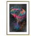 Wall Poster Colorful Safari - multicolored elephant in a watercolor motif on a black background 130519 additionalThumb 14