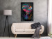 Wall Poster Colorful Safari - multicolored elephant in a watercolor motif on a black background 130519 additionalThumb 13