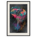 Wall Poster Colorful Safari - multicolored elephant in a watercolor motif on a black background 130519 additionalThumb 19