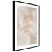 Poster Blossoming Scent - white line art of a flower on an abstract beige background 130819 additionalThumb 6