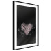 Poster For a Friend - heart in a light composition of ornaments on a black background 131919 additionalThumb 6