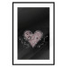 Poster For a Friend - heart in a light composition of ornaments on a black background 131919 additionalThumb 15