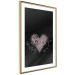 Poster For a Friend - heart in a light composition of ornaments on a black background 131919 additionalThumb 7