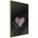 Poster For a Friend - heart in a light composition of ornaments on a black background 131919 additionalThumb 12